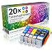 Produktbild N.T.T.® - 20 x Stück XL Tintenpatronen / Druckerpatronen kompatibel zu PGI-550PGBK CLI-551BK CLI-551C CLI-551M CLI-551Y XL - Canon Pixma IP 7250 IP 8750 IX 6850 MG 5450 MG 5550 MG 6350 MG 6450 MG 7150 MX 725 MX 925