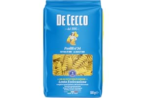 De Cecco Fusilli 34, Pasta di semola di Grano duro, 500g
