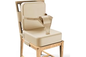 FUGUIB SitzerhöHung Stuhl Kind,Hellgelb SitzerhöHung Stuhl,SitzerhöHung Kinder 2PCS,Sitzkissen Kinder,Sicherheitsgurt Verstellbar Geeignet FüR Kind Im Alter Von 3-12 Jahren