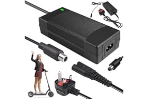 IXYHKB Electric Scooter Charger 42V 2A, Hoverboard Charger UK 3 Pin for Xiaomi, Universal 36V Electric Scooter Bike Charger Adapter Battery Charger, E Scooter Charger for Ebike Xiaomi M365 Pro