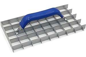 DEWEPRO Gitter-Rabot (Gitterrabot) - Putzhobel - Putzglätter - Gitterweite: 30x30mm - Abmessung: 285x145mm - Schleifraspel