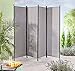 Produktbild Paravent Raumteiler Trennwand grau 4-teilig - flexibel verstellbar