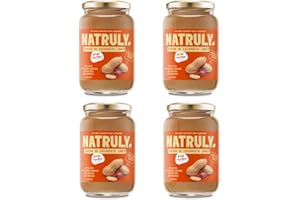 NATRULY Crema de Cacahuete Sin Azúcar, Vegana, Sin Gluten, Sin Lactosa, 100% Cacahuete Natural (Pack 4x500g)