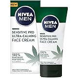 NIVEA MEN SENSITIVE PRO Ultra-Calming Crema Idratante 75 ml, Crema uomo vegan con Olio di Semi di Canapa e Vitamina E, Crema 