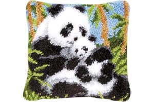 FANKXIUXI Knüpfhaken-Set, DIY-Tier-Thema, Teppichkissen, Häkelkissen, Teppich, Nähen, Knüpfkissen, kreatives Geschenk für Kinder, Erwachsene, Anfänger, Panda