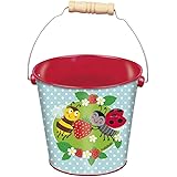 Moses 16114 Krabbelkäfer Eimer | Gartengerät für Kinder | Fassungsvermögen 1,3 Liter, bunt