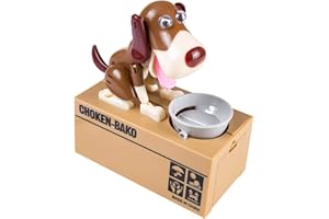 TUHNHGD Piggy Bank, Stealing Coin Money Box, Piggy Banks For Kids, Money Box For Kids, Kids Money Box, Fall Proof Unique, Children'S Lovely Toysbirthday Gifts (Brown Dog)
