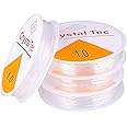 1 mm Transparent Stretchy Elastic Cord Clear Round for Beading Necklaces Bracelet Spool, [Pack of 4]