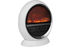 DEUBA MONZANA® Calefactor Eléctrico Termoventilador Chimenea LED Efecto Llamas 1500W 2 Modos Estufa Calefacción Interior Hogar Oficina Camping Invierno