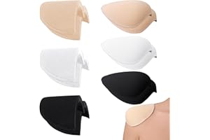 CWPFVQA 3 Pares De Hombreras Sin Costuras Y 3 Pares De Hombreras De Espuma, Hombreras Autoadhesivas, Hombreras Extraíbles, Hombreras Reutilizables, Hombreras Cosidas