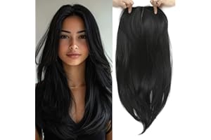 NEXYSHE Hair Toppers for Thinning Hair 18inch hair Pieces for Women 6.5X6.5 Inch Hairtopper Adding Extra hairVolume, Natural Straight Hairpiece Super Soft Feel Like Realhair