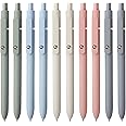 FIOVER Gel Pens, 10pcs 0.5mm Black Ink Pens Quick Dry Ink Pens Fine Point Smooth Writing Pen for Journaling Note Taking, Pens Ballpoint for School Office Home (10pcs Morandi)