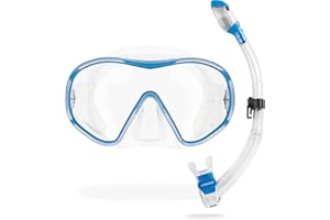 Cressi Masque de plongée sans cadre et tuba à lentille unique pour la plongée avec tuba, la plongée sous-marine, F-Dual et Supernova Dry : conçu en Italie