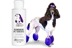 OPAWZ Permanente Tinte para Pelo de Perro, Profesional Salones Tinte para Pelo de Mascotas, Dura Más de 20 Lavados, Colores Brillantes para Perros y Caballos (Chic Violeta)