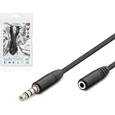 Hadron HDX1012 3.5mm TRRS 4 Kutuplu AUX Uzatma Kablosu 1.2 Metre, Mikrofon ve Ses Destekli Kulaklık Uzatıcı - Oyun Konsolu, L