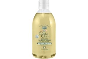 LE PETIT OLIVIER - Recharge Pur Savon Liquide - Hypoallergénique - Sans Parfum & Sans Colorant - Nettoie La Peau En Douceur - 98% D'Origine Naturelle - Cuit au Chaudron - Fabriqué En France - 1L
