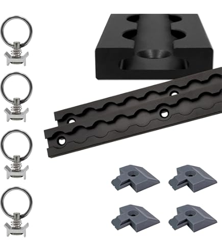 Rail D'arrimage Robuste En Aluminium Anodisé Noir - 2 X 1,5 M - Grande Stabilité Et Durabilité - Pour Remorques, Voitures, Camions, Camping-cars