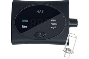 iBACheck Alcoholímetro con Pantalla LED. Sencillo y Compacto, de bajo Consumo y Dura 250 Alcohol Test por 2 Pilas Alcalinas