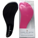 LAND OF MYTH - LOM1012 Curved Detangler, Yetişkin &amp; &Ccedil;ocuklar İ&ccedil;in Kavisli Dolaşık Sa&ccedil; A&ccedil;ma ve D&uuml;ğ&uuml;m &Ccedil;&ouml;z&uuml;c&uuml; Tarak &amp; Fır&ccedil;a, Isl