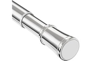 VENWEMONG 1 asta per tende estensibile senza fori per tende, cucina, armadio, non sono necessari attrezzi 69-90 cm, color argento