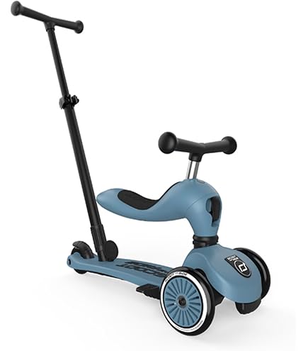 Micro Mini2Grow Deluxe LED – Patinete Evolutivo 4 En 1 Con Asiento, De 1 A 6 Años, Ruedas LED, Manillar Para Padres