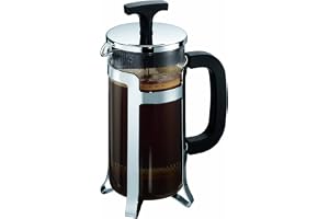 Bodum - 10414-16 - Jesper - Cafetière à Piston 3 Tasses - 0,35 L , Noir, Argent, Tungsten