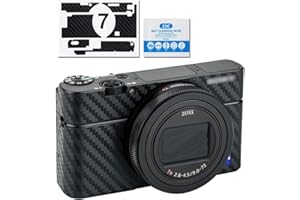 KIWIFOTOS Sony RX100 VII Kameraschutz Kratzschutz Aufkleber - 3M Schutzfolie für DSLR-Kamera Carbonfaser, rutschfeste Rückseite blasenfrei