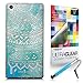Price comparison product image CASEiLike Indian Line Art 2066 Ultra Slim Bumper Snap-on case back cover for Huawei Ascend P7 +Screen Protector +Retractable Stylus Pens (Random Color)