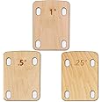 3pcs Guitar Neck Shims, Solid Maple Wood Guitar Neck Shim Protection 0.25, 0.5 and 1 Degree Guitar Neck Plate Tool for Guitar Bass Repairment