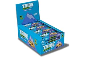 TRIBE x Wildfarmed Oat Flapjack Bar - Blueberry & Almond Butter - Delicous Taste, Slow Release Energy - Natural Ingredients, Vegan, Sustainable Oats, High In Fibre - Energy Snack Bar (50g x 16 Bars)