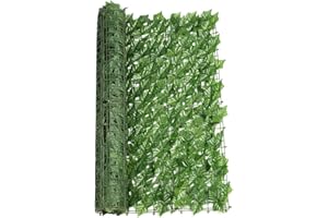 BAVOKON Valla De Protección Visual,50x300 Cm,Seto Artificial Hiedra Artificial,Pantalla De Privacidad,Pantalla De Cerca De Privacidad De Hiedra Artificial,decor De Hojas De Planta Falsa Para Jardín De Valla