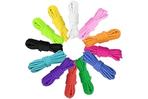 Jyvlucient 12 Colors Paracord Bracelets Paracord Cord 550 Multifunction Paracord Bracelet Ropes Parachute Cord Outdoor for DIY Outdoor Activities Keychain Dog Leads