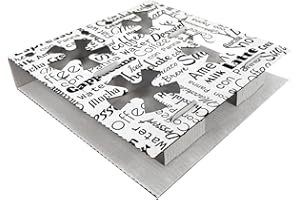 SHOBI Porta Caffè da Asporto in Cartone, Design Coffee Words, Divisibile, Accessorio per Bar (100)