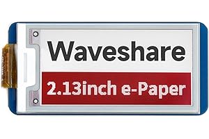Waveshare 2.13inch E-Paper E-Ink Display Module (B) for Raspberry Pi Pico 212×104 Pixels Red/Black and White with SPI Interface Support Full Refresh