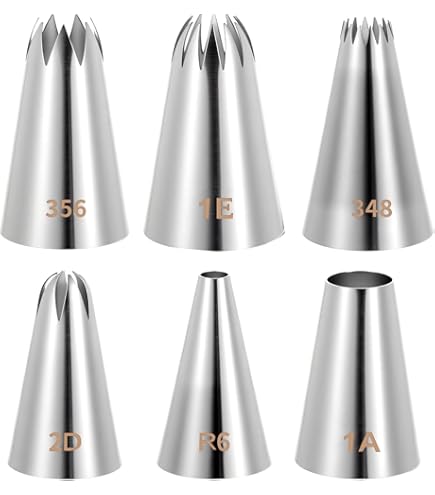 Hitefu 3er Set Edelstahl-Spritztüllen Für Sahne & Zuckerguss – Ideal Für Kuchen, Cupcakes & Macarons