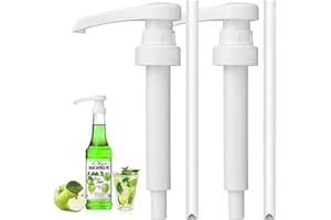 WANTUSHUI 2-Stück Dosierpumpe für 700ml Sirup Monin Flaschen,10ml Dosierpumpe für Sirup,Pumpspender Sirup Spender Set Wiederverwendbar,Kompatibel Pumpspender Aufsatz,Sirupspender für Monin Glas Flaschensirupe