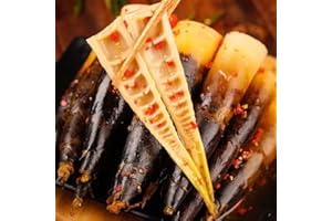 WASAILUO Spicy Chinese Snacks, Instant Snacks, Snacks and Snack Food,Hand Peeled Bamboo Shoots 200g/bag,Spicy and Crispy Bamboo Shoots with Pickled Peppers (Spiciness,1 Pack)