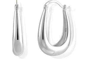 KISSPAT Chunky Gold Silver Hoop Earrings for Women, 14K Gold Large Thick Hoops Hypoallergenic Trendy Lightweight Hoop Earrings Jewelry Gift