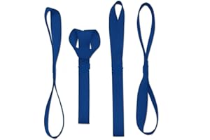 Coepoch 12" (Pack of 4) Solid Heavy Duty Eagle Soft Loops Tie-Downs Cargo Straps 4800 Lbs Workload,2272Lb Break Strength Lab Tested For Towing ATV UTV Motorcycle … (Blue)