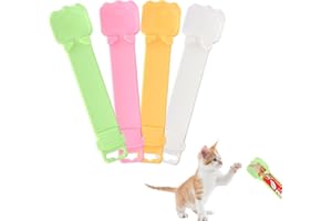 Culinavog Cuillères pour Nourriture pour Chat, 4 Pieces Outils de Stockage de Nourriture pour Chats, Cat Snack Spoon, Spoon pour Friandises Liquides pour Chat, Animal (Multicolore, 20.5 cmx 5 cm)