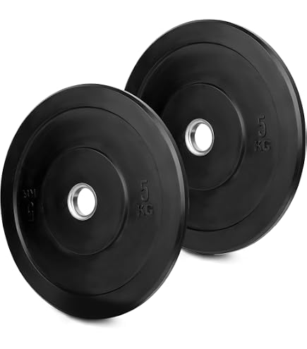 CAPITAL SPORTS Disques Haltères Hi Temp 2x20kg - Caoutchouc Recyclé, Noyau Aluminium 50.4mm