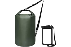 BLUEVER Borsa impermeabile, 2L 5L 10L 20L Borsa asciutta con custodia impermeabile per cellulare per sci Kayak Pesca Rafting Nuoto Snowboard Campeggio