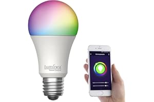 ‎LUMINEA Luminea Home Control LED Leuchtmittel: WLAN-LED-Lampe, E27, RGB-CCT, 11 W (ersetzt 120 W), 1.055 lm, App (Alexa Lampe, Alexa Glühbirne E27, Deckenleuchte)
