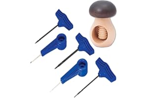 Looping-Lu Kastanienbastelset Kastanienbohrer und Ahlen Set, 2 in 1 Kastanienhalter und Nussknacker, Zahnstocher Basteln