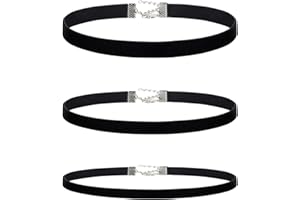 QIANFENG 3 Stück Halsband Damen Schwarz,Kette 90er Band,Halskette Schwarze,Schwarzes Tattoo-Band,Collar Joker Lace Lederhalsband Women,Frauen Achtsame Atmung,Frau Für Klapp Samtband Witches