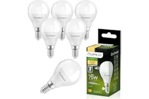 Lumiled Żarówka LED E14 P45 10 W zastępuje 75 W 1100 lm 3000 K ciepła biel 230 V 180°, kąt świecenia bez możliwości ściemniania, kształt kropli, energooszczędna, 6 sztuk w opakowaniu – lampa LED w