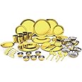 Shri & Sam Stainless Steel Shagun Solid Dinner Set (50 Pcs Set Gold)