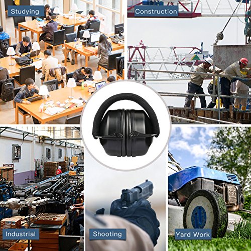Gehörschutz Kapselgehörschutz, CrazyFire Sicherheit Ohrenschützer, Gehörschutz für Kinder und Erwachsene, Kopfbügel Sicherheit ohrenschützer Safety EAR Muffs mit Weichschaum(mit Pairs Earplugs Zusatz) - 6