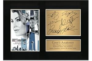 Zulu Image Grey's Anatomy Cast Signed Autograph | A4 Printed Photo Reproduction Merch Memorabilia Print Picture Display No78, Black