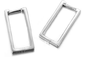 Lotus Fun Kolczyki ze srebra wysokiej próby 925, proste geometryczne kwadratowe kolczyki w kształcie kwadratu, naturalna, kreatywna, ręcznie wykonana, wyjątkowa biżuteria dla kobiet i dziewcząt